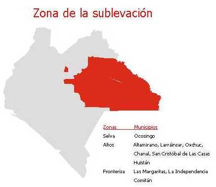 Mapa zona de la sublevacin